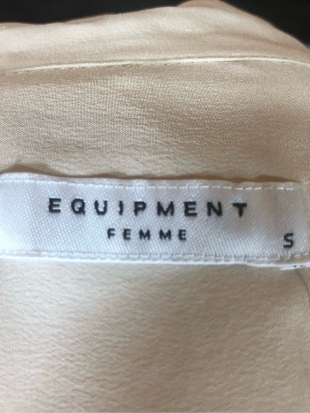 NWOT Equipment 100% Silk Cream Ivory Long-Sleeve Button-Front Collared Shirt - Picture 2 of 14